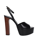Sandalias Saint Laurent Jodie Mujers Cuero negro