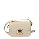 Celine Teen Triomphe Crossbody Bag Women's Leather Beige/Cream