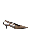 Versace Women's Sandals Fabric Beige/Brown