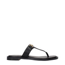 Michael Kors Carson Leather Flip Flops Women's Black