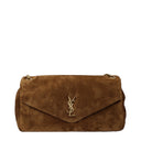Saint Laurent Damens Calypso Umhängetasche Wildleder Braun/Karamell