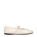 Prada Women's Patent Leather Ballerinas Beige/Ivory