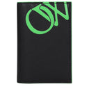 Off White Men's Document Holder Leather Black/Fluorescent Green