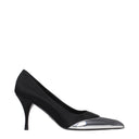 Prada Women's Satin Décolleté Black/Silver