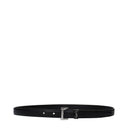 Saint Laurent Cassandre Belt Men Leather Black