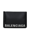 Balenciaga Hombres Pochette de cuero negro