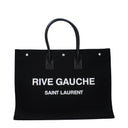 Saint Laurent Men's Rive Gauche Handbag Black Fabric