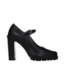 Max Mara Mary Jane Heels Black Leather