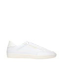 Saint Laurent Herrens Turnschuhe aus weißem Leder