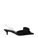 Versace Women's Satin Black/Transparent Sandals