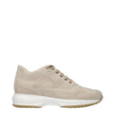 Hogan Interactive Damens Turnschuhe Beige Wildleder