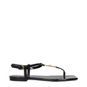 Versace Mujers Chanclas Negro Brillo