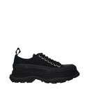 Alexander McQueen Damens Schwarze Stoff-Sneaker