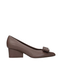Salvatore Ferragamo Viva Donna Décolleté Gray/Cumin Leather