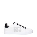 Dolce&Gabbana Damens Sneakers Weiß/Schwarzes Leder