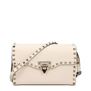 Valentino Garavani Women's Rockstud Crossbody Bag Beige/Ivory Light Leather