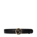 Gucci Blondie Damens Gürtel aus schwarzem Leder