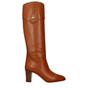 Gucci Elizabeth Mujers Botas Piel Marrón/Cognac