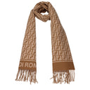 Fendi Women's Scarf Virgin Wool Brown/Camel