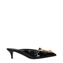 Balmain Damens Sandalen aus Lackleder in Schwarz