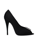 Saint Laurent Décolleté Franky Donna Black Satin