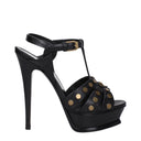 Saint Laurent Tribute Sandals Women's Black Leather