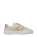 Moncler Sneakers Monaco 2 Damens Leder Beige