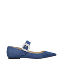 Jimmy Choo Cheri Ballerina Women's Fabric Blue/Denim