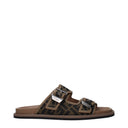 Fendi Slippers And Clogs Men Fabric Brown/Black