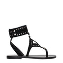 Isabel Marant Edil Women's Flip Flops Black Suede