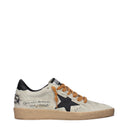 Golden Goose Ball Star Men's Sneakers Suede Gray/Black