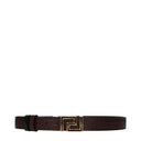 Versace Damens Gürtel Braun/Schwarzes Leder