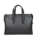 Pineider Men's Work Bags Leather Black/Green