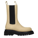 Bottega Veneta Lug Ankle Boots Women's Beige/Sugar Cane Leather