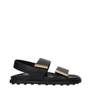 Tod's Frauen's Ledersandalen Schwarz