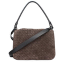 Bottega Veneta Men's Shoulder Bags Suede Brown/Dark Chocolate
