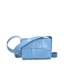 Bottega Veneta Cassette Crossbody Bags For Women In Sky Blue/Ventoso Leather