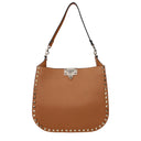 Valentino Garavani Women's Rockstud Shoulder Bag Brown/Almond Leather