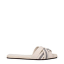 Brunello Cucinelli Mujers Chanclas y zuecos de cuero beige