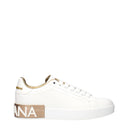 Dolce&Gabbana Sneakers Portofino Women's Leather White/Gold