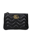 Gucci Marmont Pochette Damens Leder Schwarz