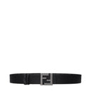 Fendi Mujers Cinturon Piel Negro/Gris