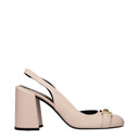 Versace Women's Sandals Pink Leather/Pink Sole