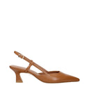 Sandały damskie Stuart Weitzman Vinnie, skórzane, brązowe/orzechowe