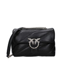 Pinko Schoudertassen Love Puff Woman Leer Zwart/Zilver