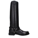 Loewe Women's Biker Field Boots Black Leather