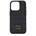 Miu Miu I Phone Case I Phone 15 Pro Women Leather Black