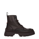 Moncler Hevea City Boots Men's Brown/Black Leather