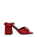 Versace Women's Red Leather Sandals