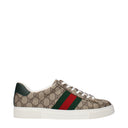 Gucci Sneakers Ace Men's Fabric Beige/Green